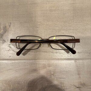 Brown Versace eyeglasses with a stylish frame